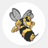 Sehr wütende Bienenkleber Runder Aufkleber (Vorderseite)