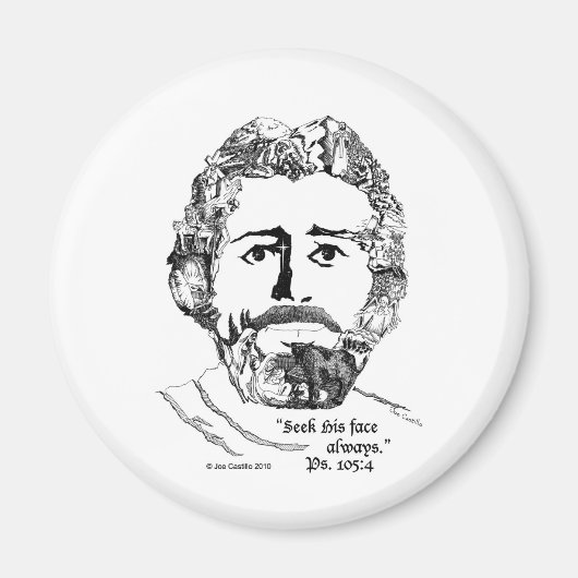 "Seht immer sein Gesicht" S. 105:4 Magnet (Vorne)