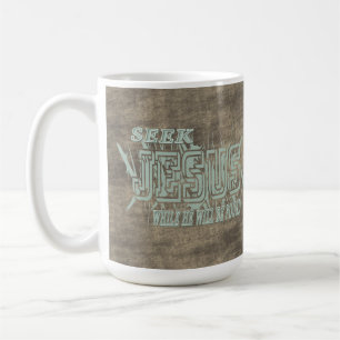 Seht Jesus mit Jesus über die Krone von Thorns Kaffeetasse