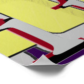 Sehzeichen-Tafel mit Zahlen Poster (Ecke)