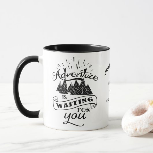 Sei abenteuerlustig! Gewohnte Tasse! Tasse (Mit Donut)