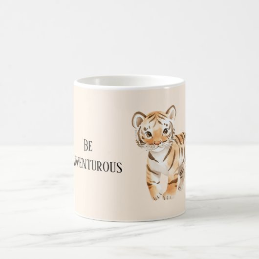 Sei Abenteuerlustiger Tiger Kaffeetasse (Mittel)