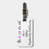 Sei Albern, es ist Kofferraummarke Gepäckanhänger (Vorderseite vertikal)