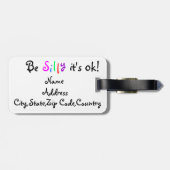 Sei Albern, es ist Kofferraummarke Gepäckanhänger (Rückseite horizontal)