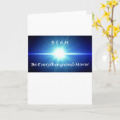 Sei alles und mehr! Greeting Caar Karte (Gelbe Blume)