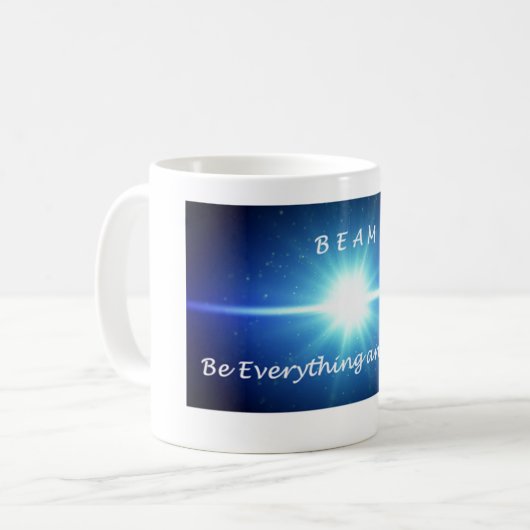 Sei alles und mehr Tasse (Vorderseite Links)