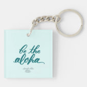 Sei Aloha Pineapple Square Keychain Mini Schlüsselanhänger (Rückseite)