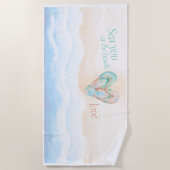 Sei am Strand - Küstenliebe Handtuch (Vorderseite)