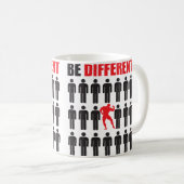 Sei anders - Bodybuilder Kaffeetasse (VorderseiteRechts)