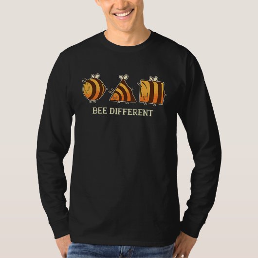 Sei anders einzigartiger retro Imker und Biene T-Shirt (Vorderseite)