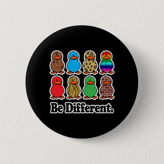 Sei anders Enten Button (Vorderseite)
