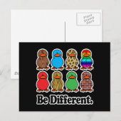 Sei anders Enten Postkarte (Vorne/Hinten)