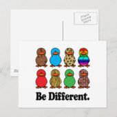 Sei anders Enten Postkarte (Vorne/Hinten)