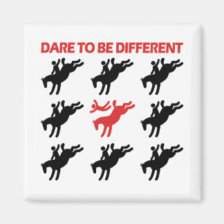 Sei anders - Funny Horse Sprichwort Magnet