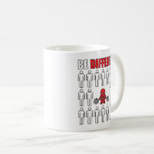 Sei anders - Kawaii Anime Bodybuilding Workout Kaffeetasse (VorderseiteRechts)