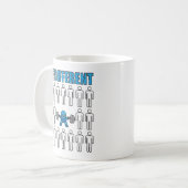 Sei anders - Kawaii Anime Bodybuilding Workout Kaffeetasse (Vorderseite Links)