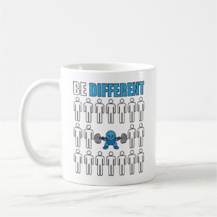 Sei anders - Kawaii Anime Bodybuilding Workout Kaffeetasse