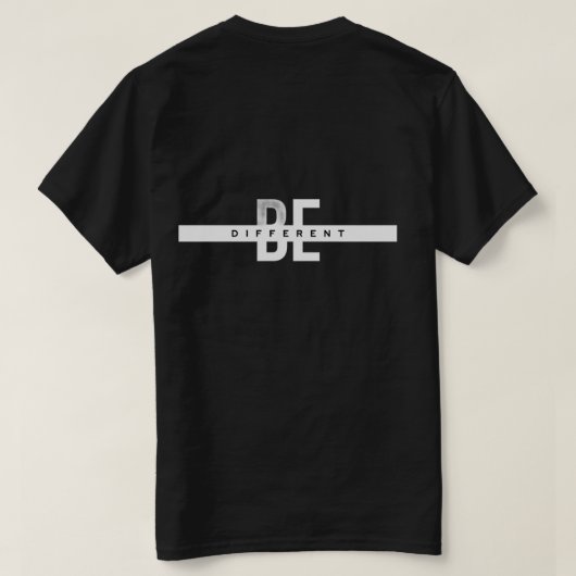 Sei anders | Motivierende Typografie T-Shirt (Design Rückseite)