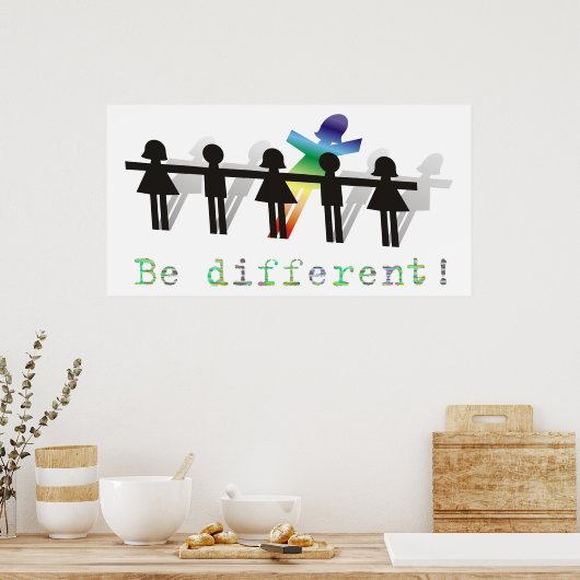 Sei anders! poster (Küche)