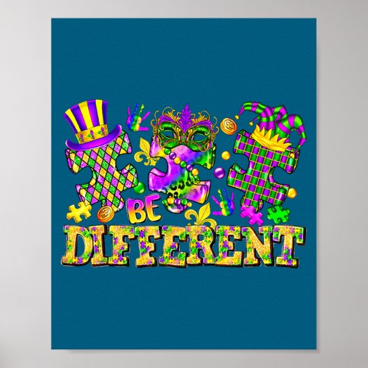 Sei anders Puzzle Teil Mardi Gras New Orleans Poster (Vorne)