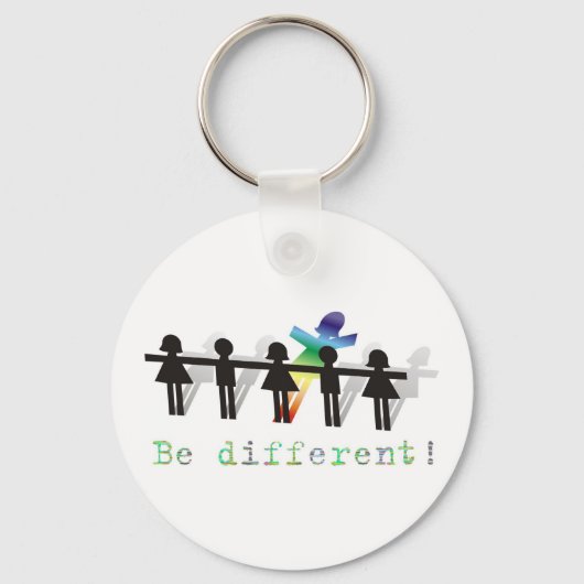 Sei anders! schlüsselanhänger (Vorderseite)