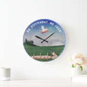 Sei anders, sei frei große wanduhr (Zuhause)