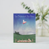 Sei anders, sei frei postkarte (Stehend Vorderseite)