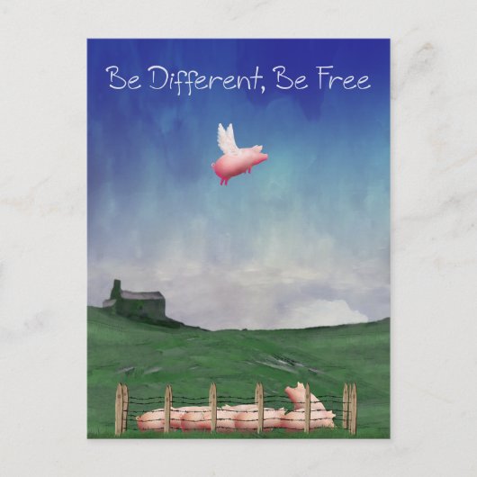 Sei anders, sei frei postkarte (Vorderseite)