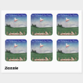 Sei anders, seien Sie kostenlos. Quadratischer Aufkleber (Blatt)