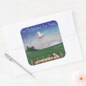 Sei anders, seien Sie kostenlos. Quadratischer Aufkleber (Umschlag)