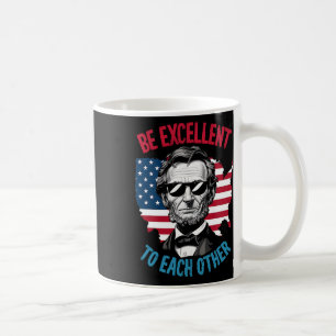 Sei ausgezeichnet zueinander Us Karte Flagge Abe A Kaffeetasse