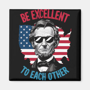 Sei ausgezeichnet zueinander Us Map Flagge Abe Abr Magnet