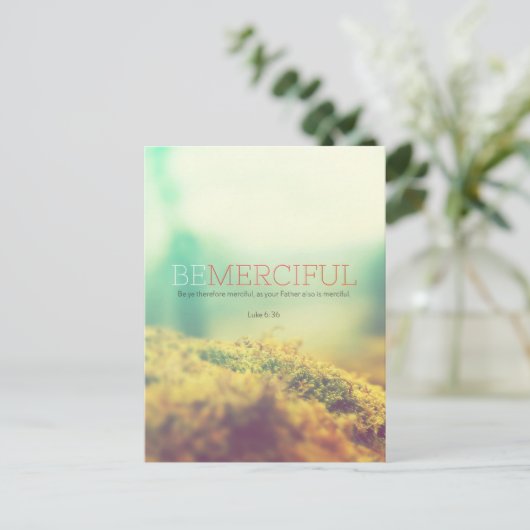 Sei barmherzig postkarte (Stehend Vorderseite)