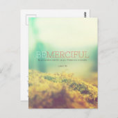 Sei barmherzig postkarte (Vorne/Hinten)