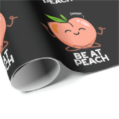 Sei bei Peach Funny Fruit Pun Dark BG Geschenkpapier (Rolleneckpunkt)