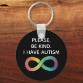 Sei bitte freundlich, ich habe Autismus | NeuroVie Schlüsselanhänger (Vorderseite)