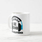 Sei bitte freundlich, ich habe Misophonie-Autismus Kaffeetasse (Vorderseite Links)