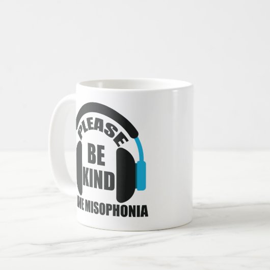 Sei bitte freundlich, ich habe Misophonie-Autismus Kaffeetasse (Vorderseite Links)