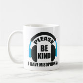 Sei bitte freundlich, ich habe Misophonie-Autismus Kaffeetasse (Links)