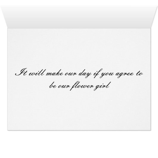 Sei bitte unser Blumenmädchen (Innenansicht Horizontal (Unten))