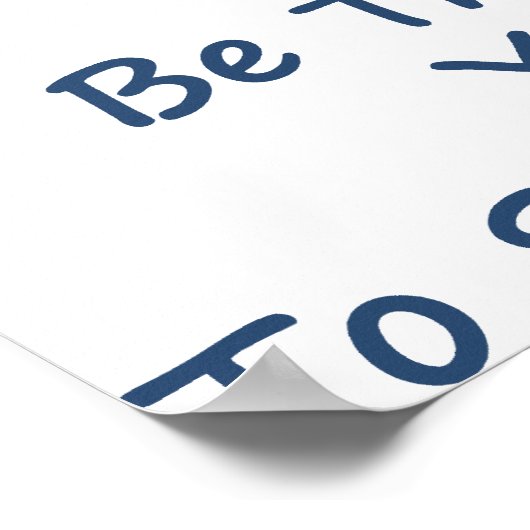 Sei blau poster (Ecke)