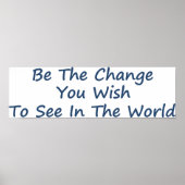 Sei blau poster (Vorne)