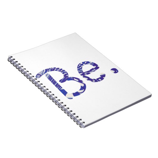 Sei. Blau weiß Abstrakt Zeichnend Word-Notebooks Notizblock (Rechte Seite)