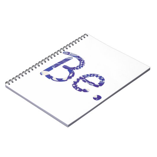 Sei. Blau weiß Abstrakt Zeichnend Word-Notebooks Notizblock (Linke Seite)