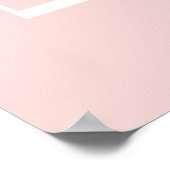 Sei Bold - Blush Pink Weiße Wörter Geschenke Poster (Ecke)