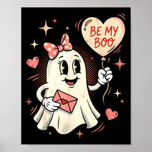 Sei Boo-Geist-Herz-Ballon-Valentinstag-Liebesbrief Poster