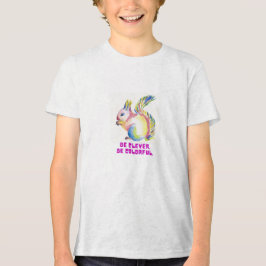 Sei clever. Sei farbenfroh - Wasserfarben Eichhörn Tri-Blend Shirt