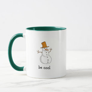 Sei Cool Einsamer Schneemann Kaffeetasse