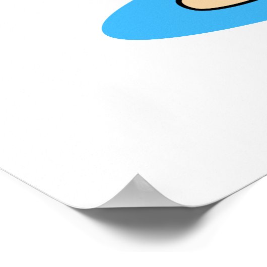 Sei Cool, um Hedgy Funny Igel Puff Poster (Ecke)