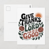 Sei Dankbar - Christlich Postkarte (Vorne/Hinten)